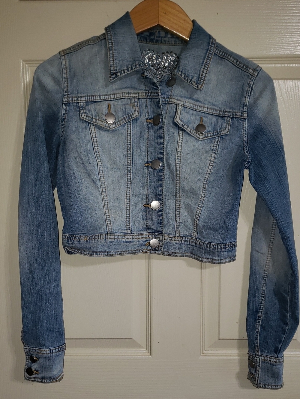 Tommy Hilfiger Light Blue Cropped Denim Vintage Jacket